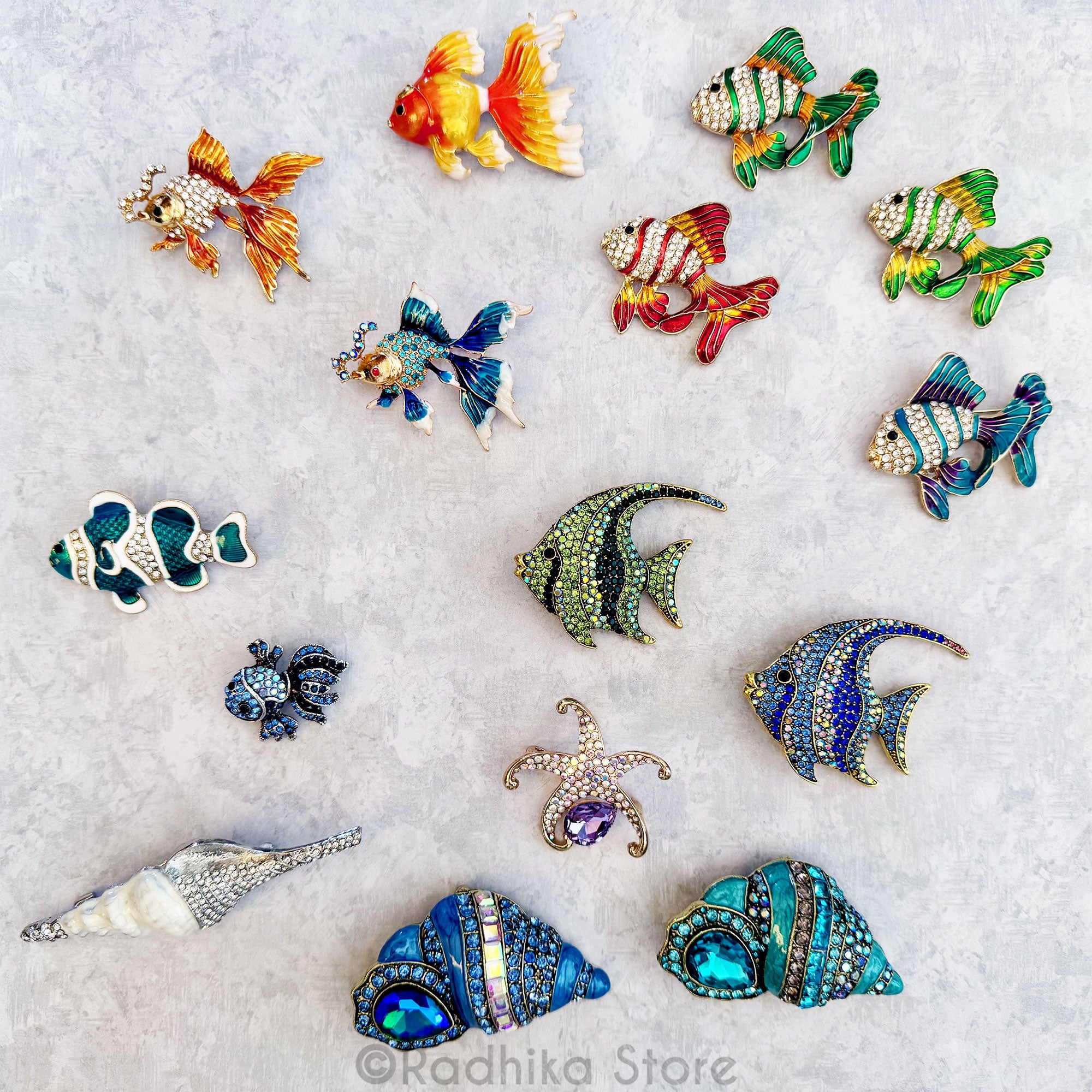 Krishnas Underwater Pastimes -  Pendants-(Pins)