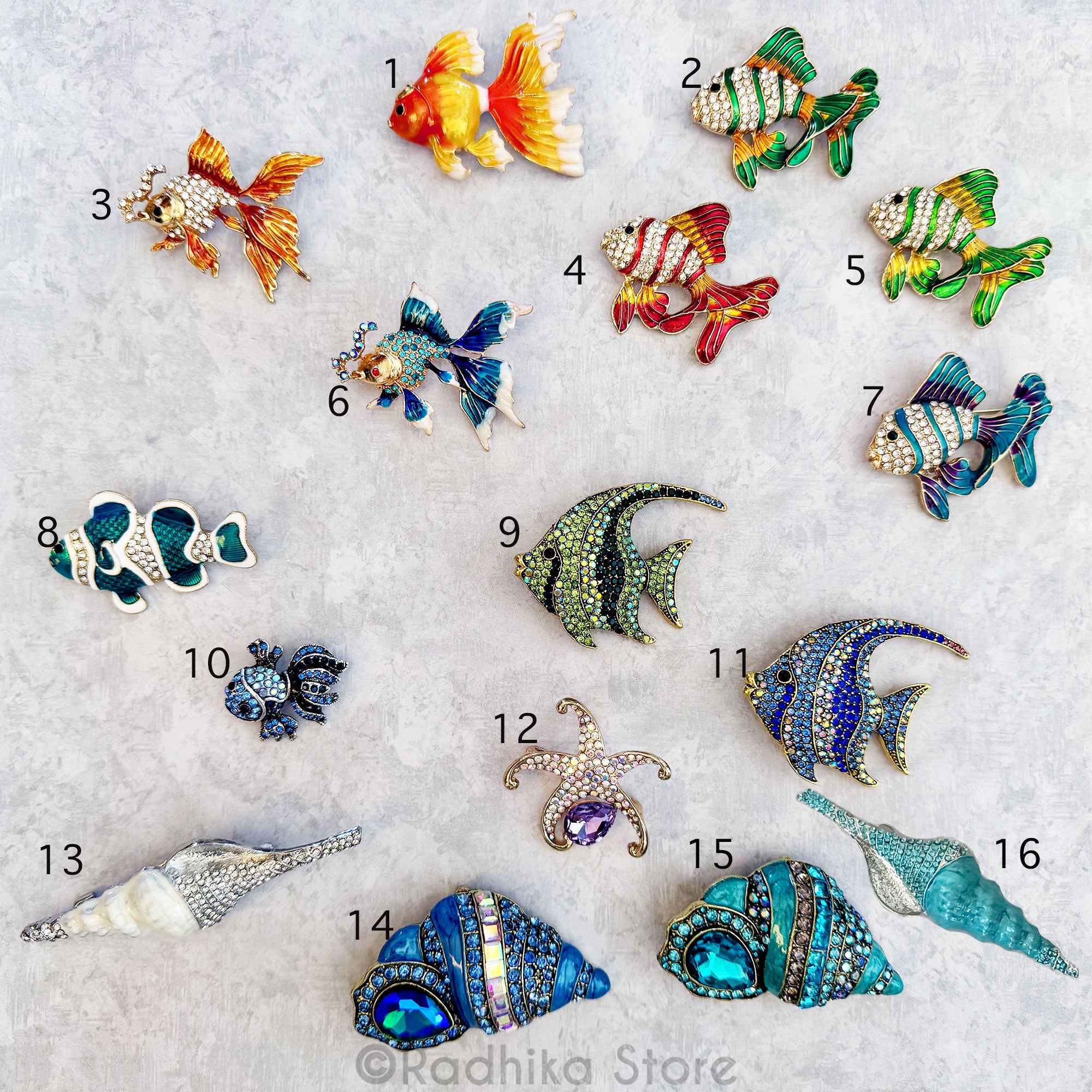 Krishnas Underwater Pastimes -  Pendants-(Pins)