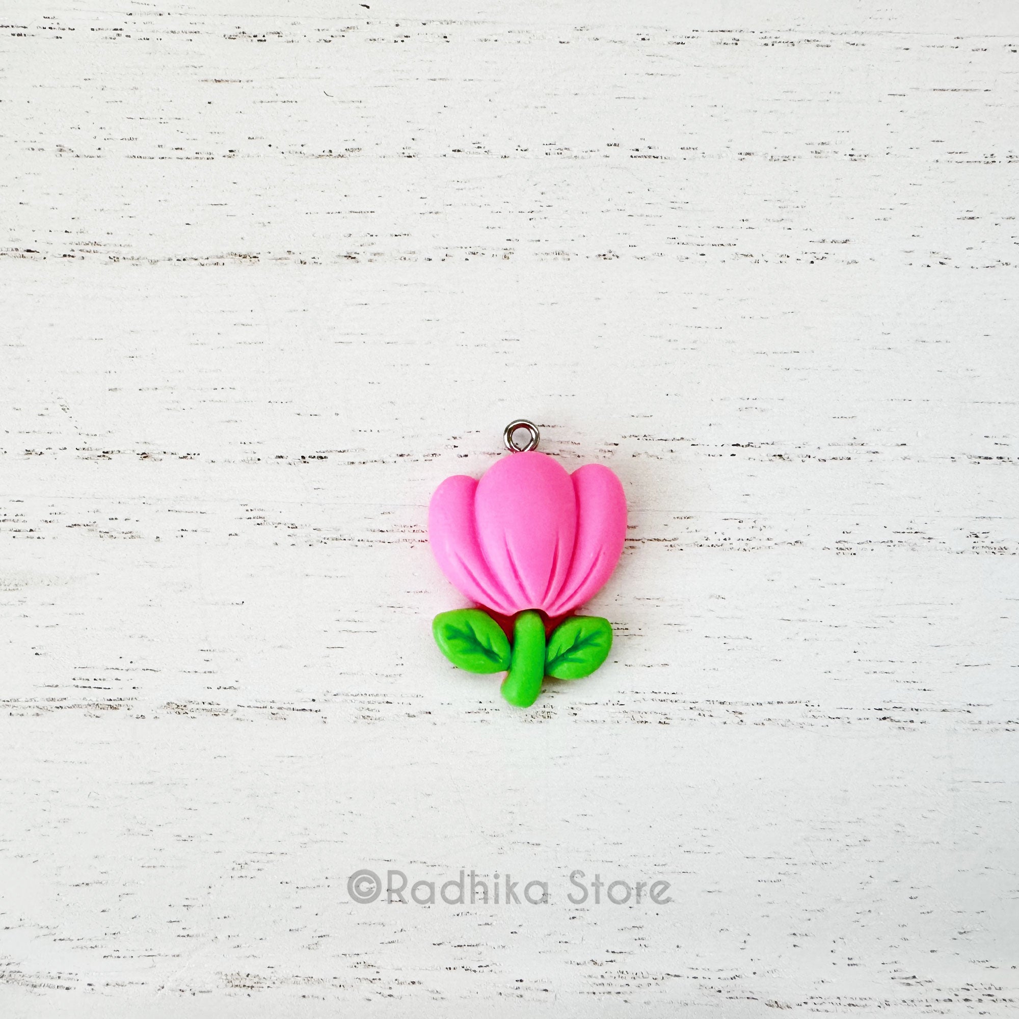 Cutie Pink Flower- Pendant/Charm -