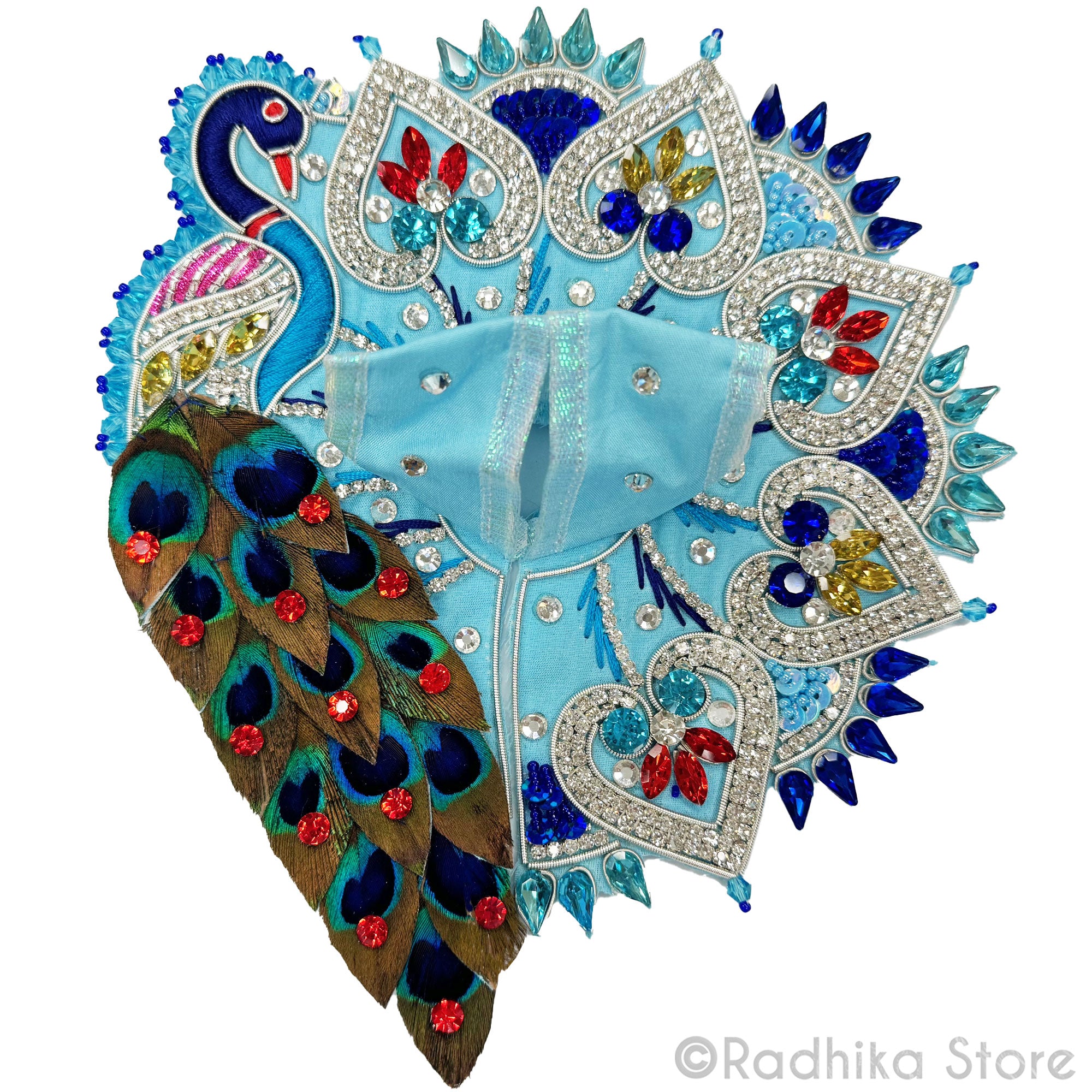Gopal's Peacock - Sky Blue - Laddu Gopal Outfit