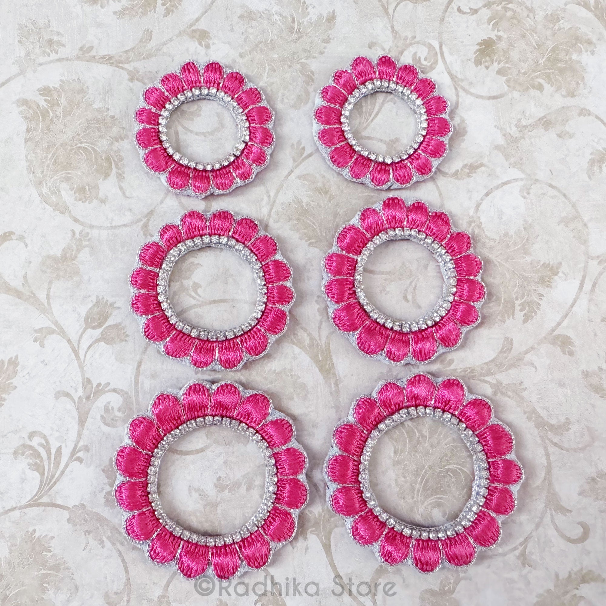 Bright Pink Flower  -  Deity Effulgence/Bangles Set of 2