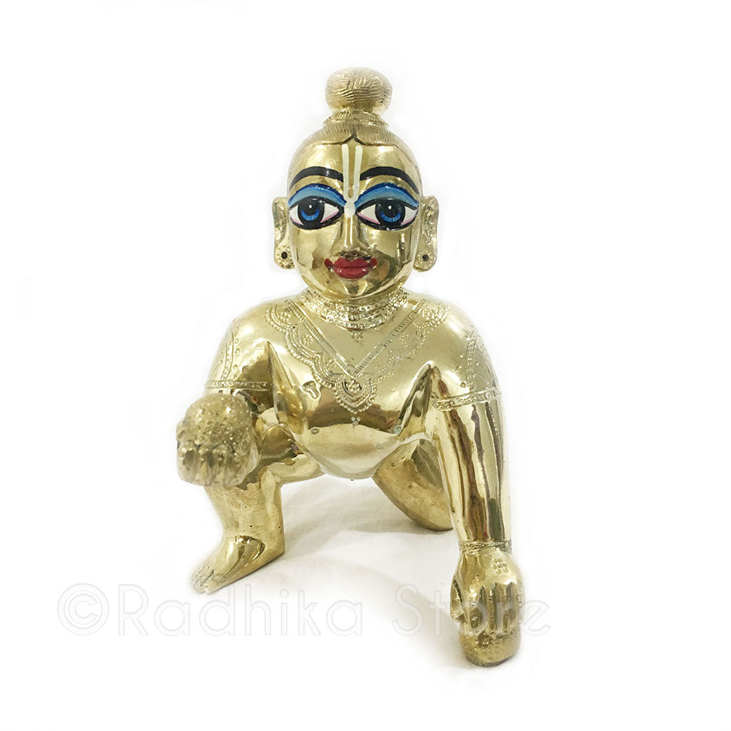 Laddu Gopal Brass - Size -5 Inch - Radhika Store