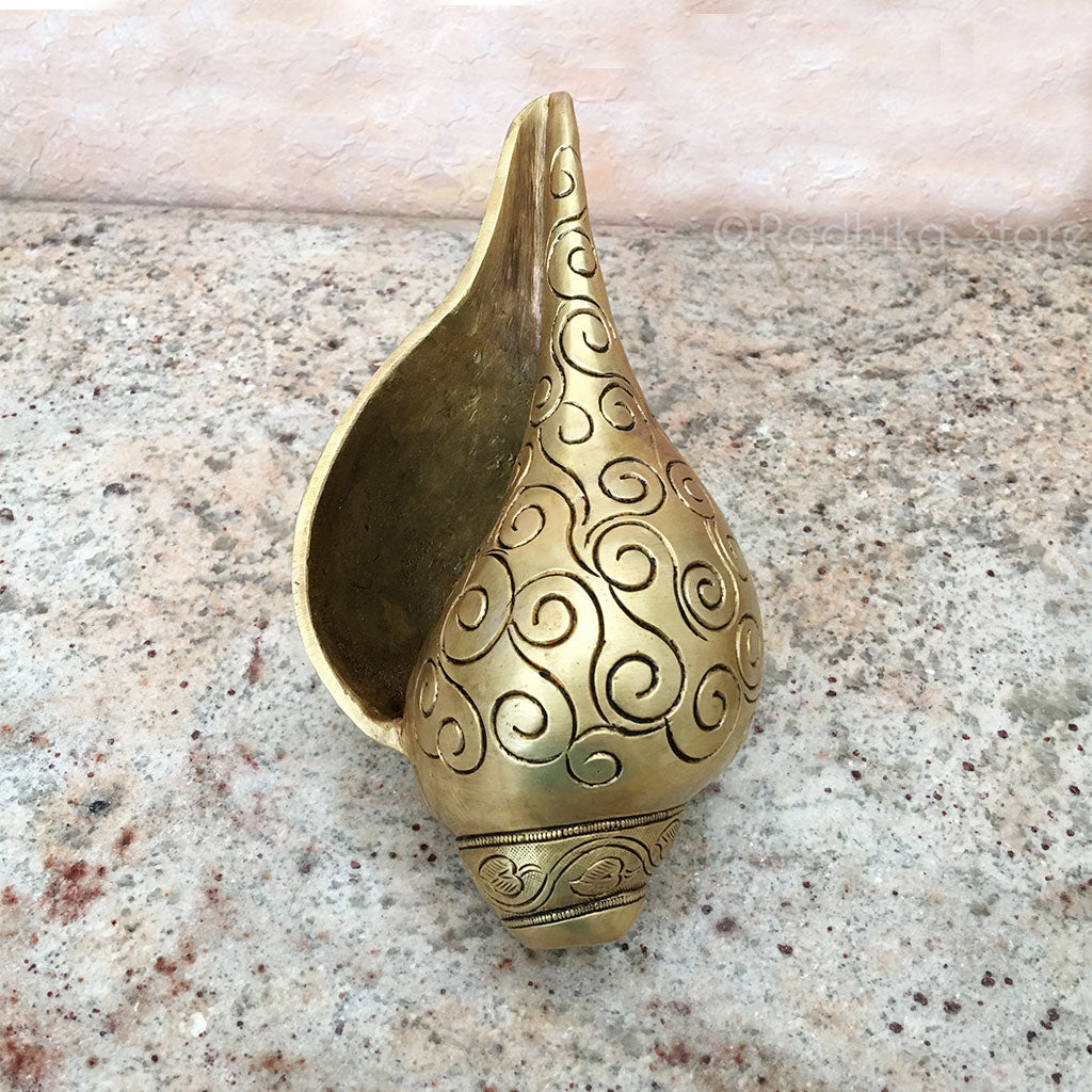 Gold Solid Brass Conch Shell Cabinet Pull/seashell Shaped Door